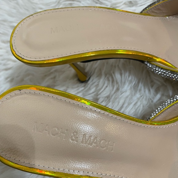 Mach & Mach Double Crystal Bow Pointed Toe Mule - Picture 3 of 7